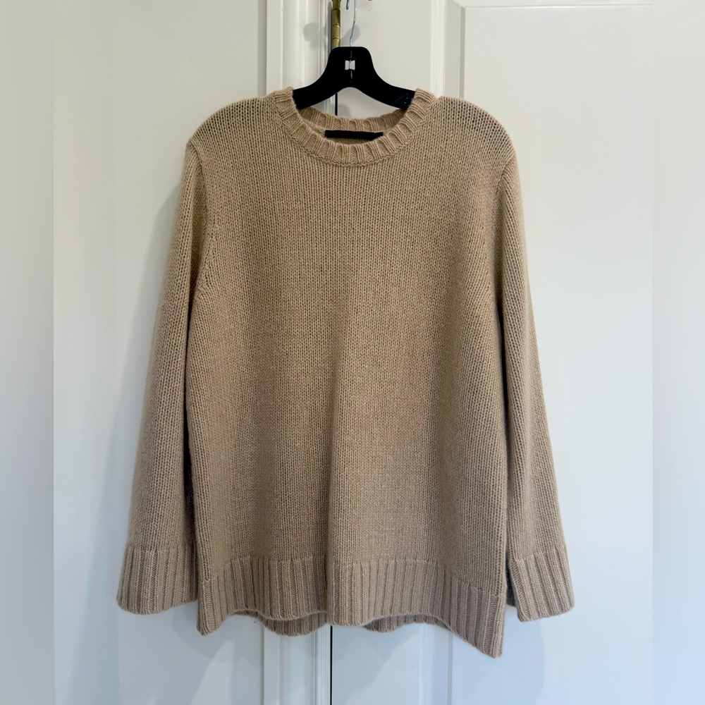 Jenni Kayne Cashmere Amelia Crewneck in Warm Sand, NWOT, Never Worn, Size XS